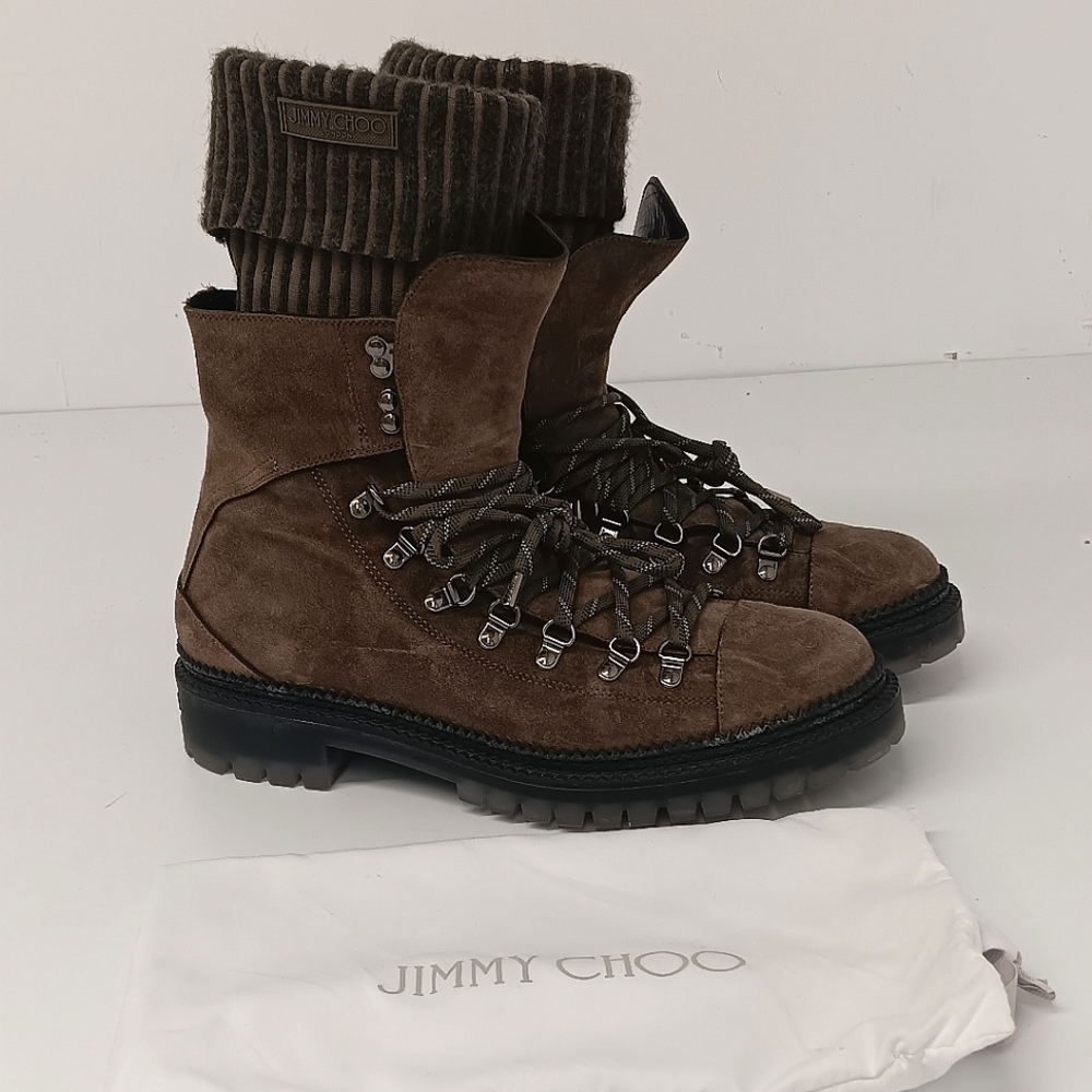 Jimmy Choo Men's Devin Sock-Style Ankle Boots - EU45/US12